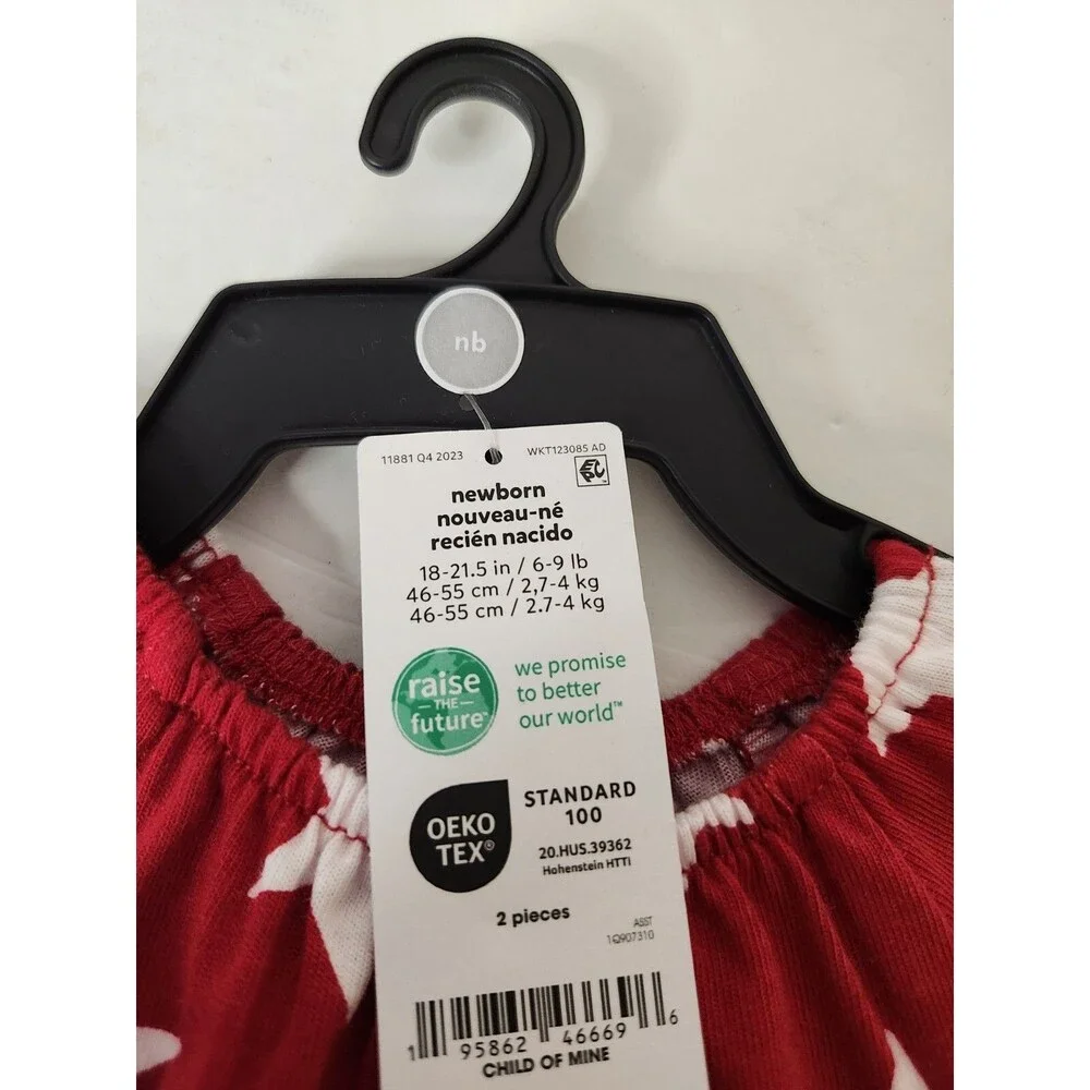 Carter's Child of Mine Baby Girl Patriotic 2 Piece Dress Set Size Newborn